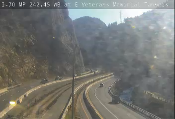I-70 MP 242.45 WB at E Veterans Memorial Tunnels live camera view