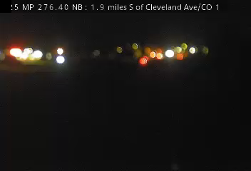 I-25 MP 276.40 NB, 1.9 miles S of Cleveland Ave/CO 1 live camera view