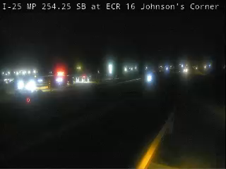 I-25 MP 254.25 SB at ECR 16 at Johnsons Corner live camera view