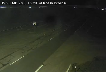 US 50 MP 292.15 WB at K St in Penrose live camera view