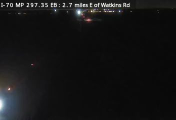 I-70 MP 297.35 EB, 2.7 miles E of Watkins Rd live camera view