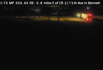 I-70 MP 306.40 EB, 0.8 miles E of CR 2/15th Ave in Bennett live camera view