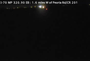 I-70 MP 320.90 EB, 1.6 miles W of Peoria Rd/CR 201 live camera view