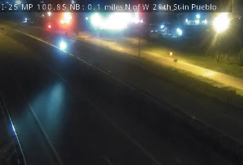 I-25 MP 100.85 NB, 0.1 miles N of W 29th St in Pueblo live camera view
