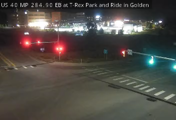 US 40 MP 284.90 EB at T-Rex Park and Ride in Golden live camera view