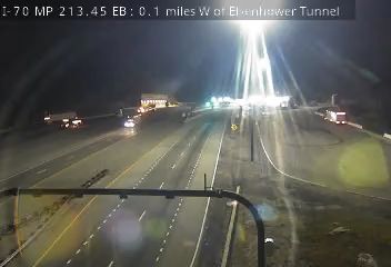 I-70 MP 213.45 EB, 0.1 miles W of Eisenhower Tunnel live camera view