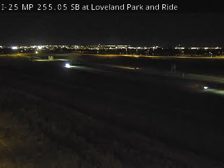 I-25 MP 255.05 SB at Loveland Park and Ride live camera view