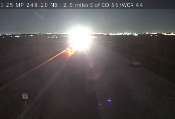 I-25 MP 248.20 NB, 2.0 miles S of CO 56/WCR 44 live camera view