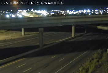 I-25 MP 209.15 NB at 6th Ave/US 6 live camera view