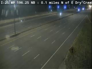 I-25 MP 196.25 NB, 0.1 miles N of E Dry Creek live camera view