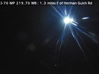 I-70 MP 219.70 WB, 1.3 miles E of Herman Gulch Rd live camera view