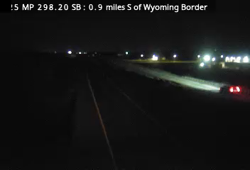 I-25 MP 298.20 SB, 0.9 miles S of Wyoming Border live camera view
