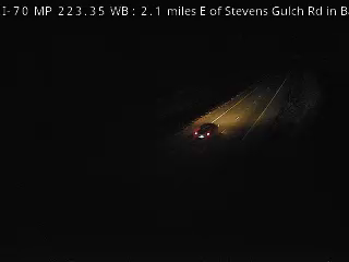 I-70 MP 223.35 WB, 2.1 miles E of Stevens Gulch Rd in Bakerville live camera view