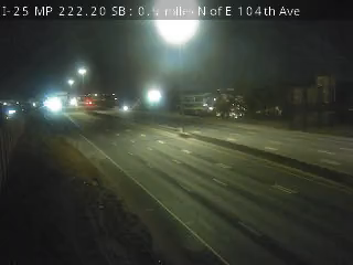 I-25 MP 222.20 SB, 0.9 miles N of E 104th Ave live camera view