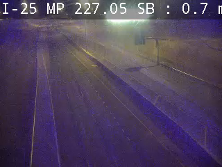 I-25 MP 227.05 SB, 0.7 miles S of Northwest Pkwy live camera view