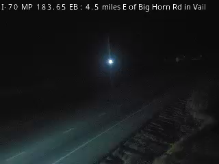 I-70 MP 183.65 EB, 4.5 miles E of Big Horn Rd in Vail live camera view