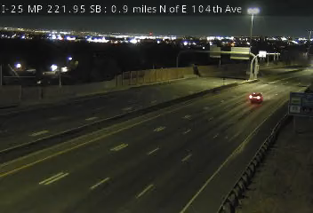 I-25 MP 221.95 SB, 0.9 miles N of E 104th Ave live camera view