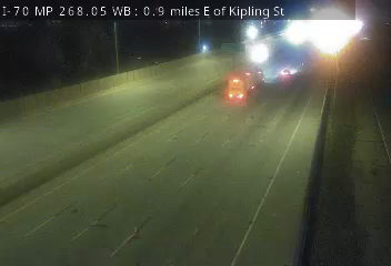 I-70 MP 268.05 WB, 0.9 miles W of Kipling St live camera view