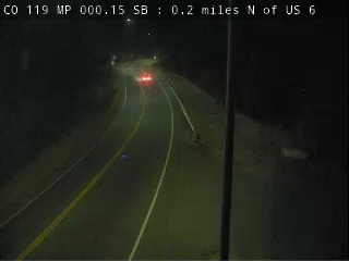 CO 119 MP 0.15 SB, 0.2 miles N of US 6 live camera view