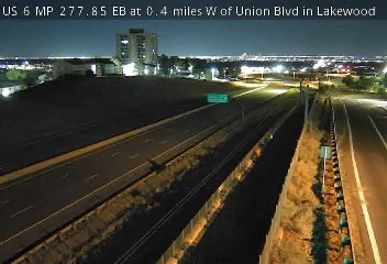 US 6 MP 277.85 EB, 0.4 miles W of Union Blvd in Lakewood live camera view