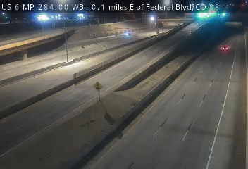 US 6 MP 284.00 WB, 0.1 miles E of Federal Blvd/CO 88 live camera view