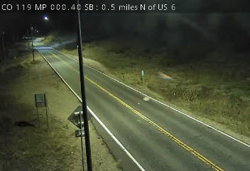 CO 119 MP 0.40 SB, 0.5 miles N of US 6 live camera view