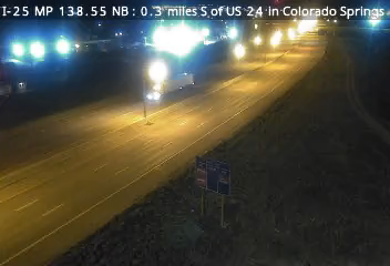 I-25 MP 138.55 NB, 0.3 miles S of US 24 in Colorado Springs live camera view