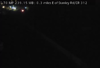 I-70 MP 239.15 WB, 0.3 miles E of Stanley Rd/CR 312 live camera view