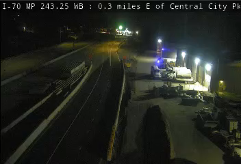I-70 MP 243.25 WB, 0.3 miles E of Central City Pkwy live camera view