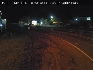 US 160 MP 186.10 WB at CO 149 in South Fork live camera view