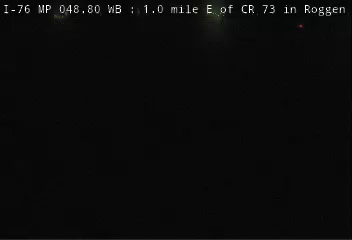 I-76 MP 48.80 WB, 1.0 mile E of CR 73 in Roggen live camera view