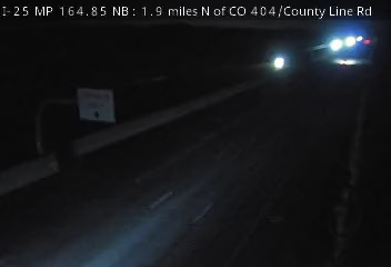 I-25 MP 164.85 NB, 1.9 miles N of CO 404/County Line Rd live camera view