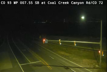 CO 93 MP 7.55 SB at Coal Creek Canyon Rd/CO 72 live camera view