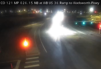 CO-121 MP 26.15 NB at WB US-36 Ramp to Wadsworth Pkwy live camera view