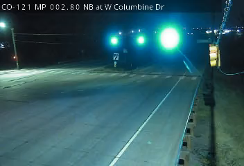 CO-121 MP 2.80 NB at W Columbine Dr live camera view