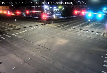 US-285 MP 257.65 NB at S University Blvd/CO-177 live camera view