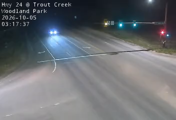 US 24 MP 283.75 WB at Trout Creek Rd/CR 25 in Woodland Park live camera view