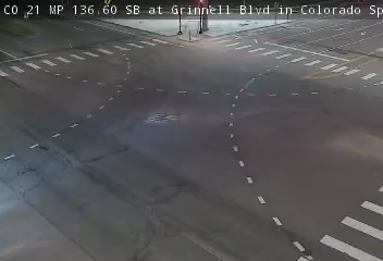 CO 21 MP 136.60 SB at Grinnell Blvd in Colorado Springs live camera view