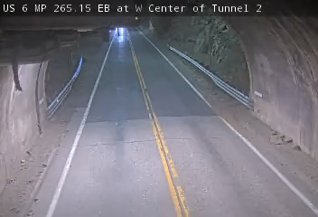 US 6 MP 265.15 EB at W Center of tunnel 2 live camera view