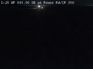 I-25 MP 41.90 SB at Rouse Rd/CR 310 live camera view