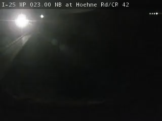 I-25 MP 23.00 NB at Hoehne Rd/CR 42 live camera view