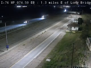 I-76 MP 74.50 EB, 1.3 miles E of Long Bridge Rd Port of Entry live camera view