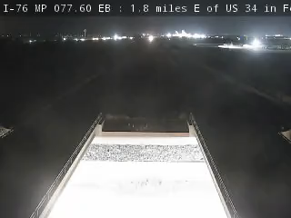 I-76 MP 77.60 EB, 1.8 miles E of US 34 in Fort Morgan live camera view