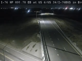 I-76 MP 91.70 EB at US 6/US 34/I-76BUS in Brush live camera view