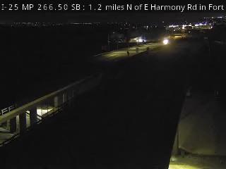 I-25 MP 266.50 SB, 1.2 miles N of E Harmony Rd in Fort Collins live camera view