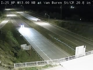 I-25 MP 13.00 NB at Van Buren St/CR 20.8 in Trinidad live camera view
