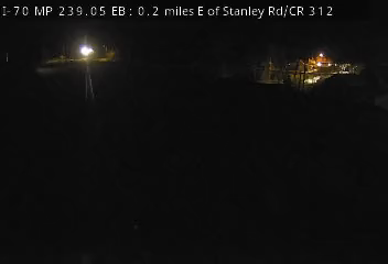 I-70 MP 239.00 EB, 0.1 miles E of Stanley Rd/CR 312 live camera view