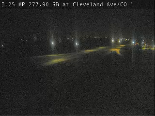 I-25 MP 277.90 SB at Cleveland Ave/CO 1 live camera view