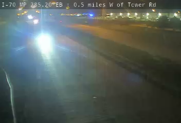 I-70 MP 285.20 EB, 0.5 miles W of Tower Rd live camera view