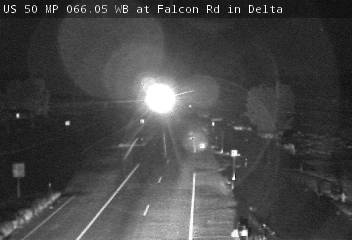 US 50 MP 66.05 WB at Falcon Rd in Delta (Road Surface) live camera view